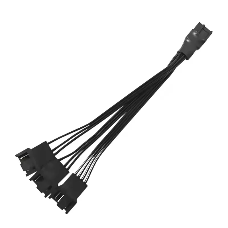4 Pin Male Y-Splitter to 3 Way 3/4Pin Mainboard Power Cable Adapter PC Computer Case Fan 1 to 3 CPU Cooler Connecting Line