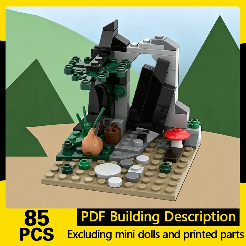 Medieval Castle Model MOC Building Bricks Shelter In The Wilderness Modular Technology Gifts Holiday Assemble Children Toys Suit
