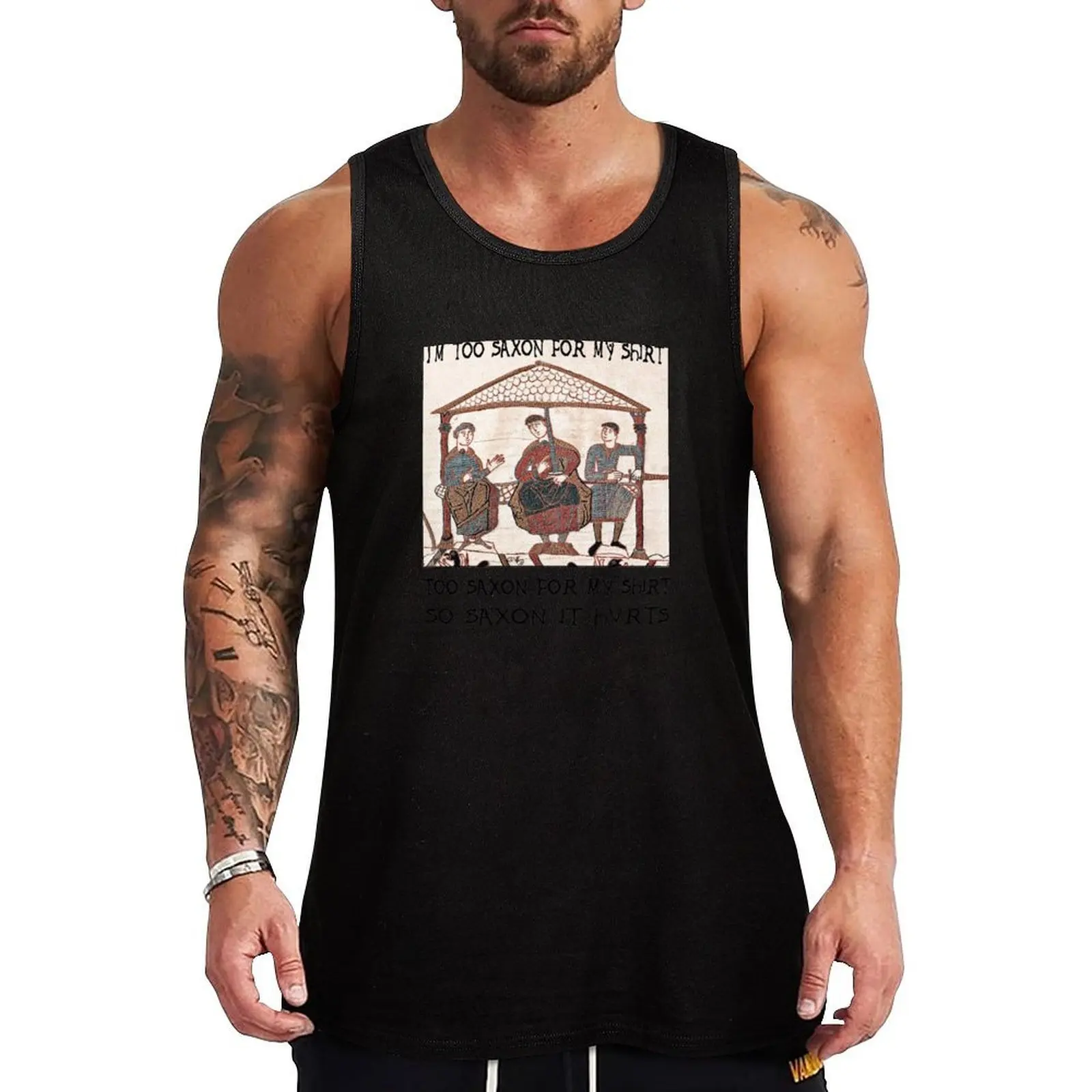 

Bayeux Tapestry - I'm Too Saxon For My Shirt Tank Top Top anime Gym man