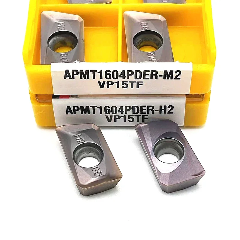 Cemented Carbide Milling Inserts APMT1604PDER-M2 APMT1604PDER-H2 APMT1135PDER-M2 APMT1135-H2 For Machining Stainless Steel