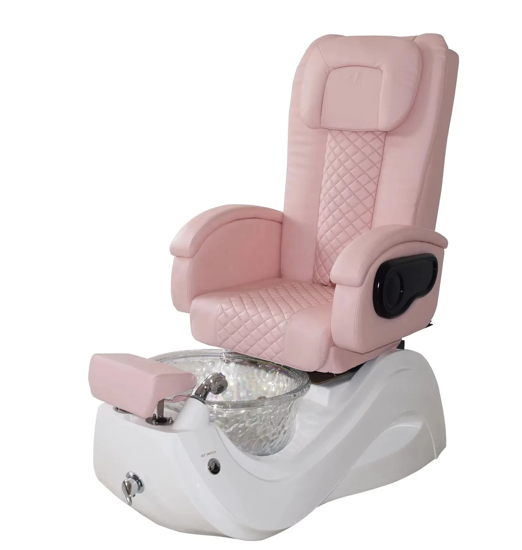

Wholesale Luxury Black Nail Salon Furniture Manicure and Pedicure Massage Chairs with Foot Spa for Salon