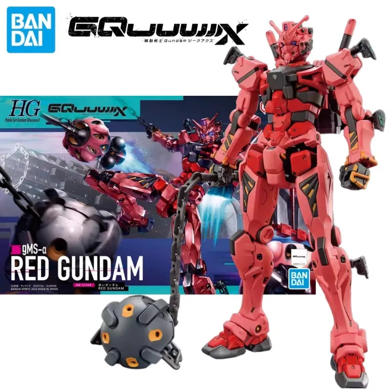 

100% оригинал в наличии Bandai ‌ Мобильный костюм Gundam HG GQuuuuX RED GUNDAM, аниме-персонаж, сборная игрушка, модель, коллекция украшений