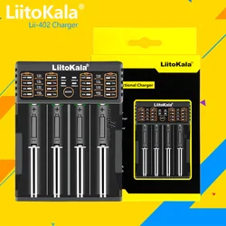 1-5 sztuk LiitoKala Lii-402 18650 inteligentna ładowarka do akumulatora 1.2V 3.7V 3.2V 3.85V dla 26650 18500 18350 17500 16340 14500 baterii