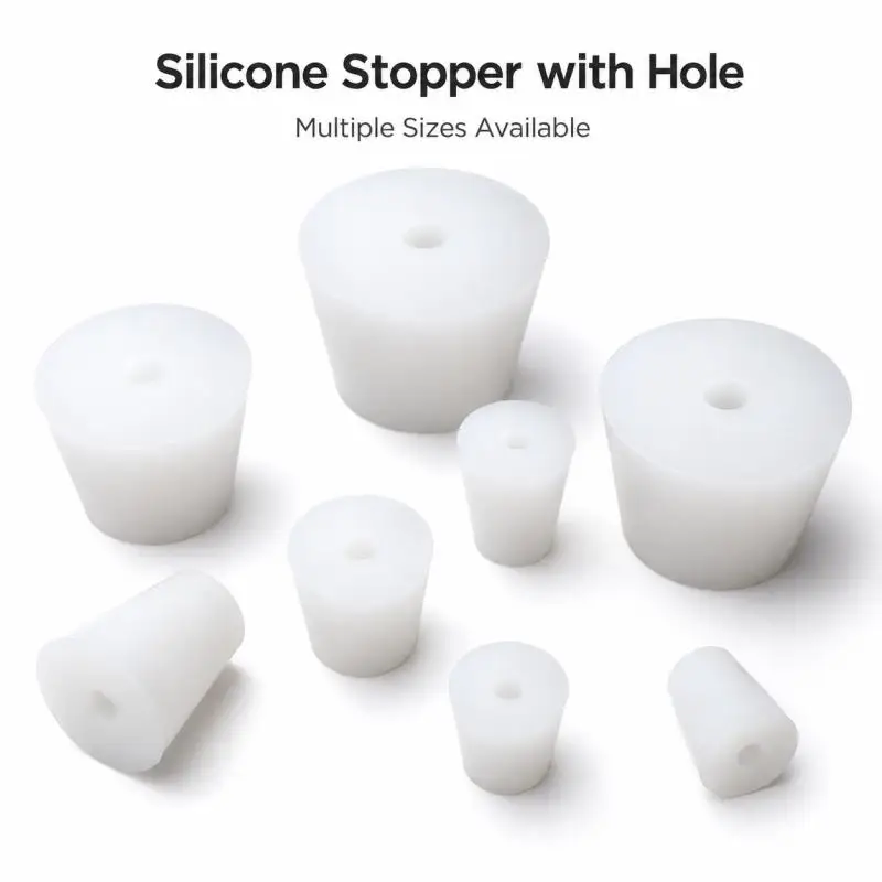 1~5pcs Silicone Fermenter Plug Stoppers With 8mm Hole For Airlock Bubbler Valve Home Brew Wine Beer Fermentation Supplies
