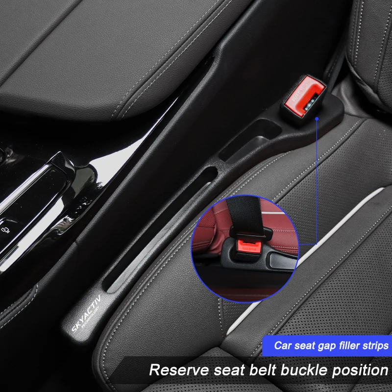 Car Seat Gap Filler Side Seam Plug Strip Leak-proof Filling Strip For Mazda Skyactiv 2 3 5 6 8 CX3 CX4 CX5 CX8 CX30 Accessories