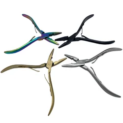 1 PC 5 inch Silver Stainless Steel Clamp Hair Extension Plier with hole Keratin Hair Extensions Ring Removal Tools