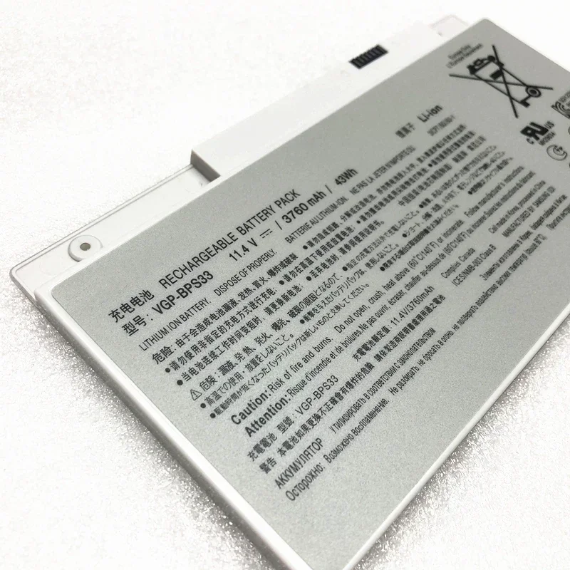 Nova bateria do portátil VGP-BPS33 para sony vaio SVT-14 SVT-15 t14 t15 bps33 svt14126cxs svt1511m1e 11.4v 43wh/3760mah