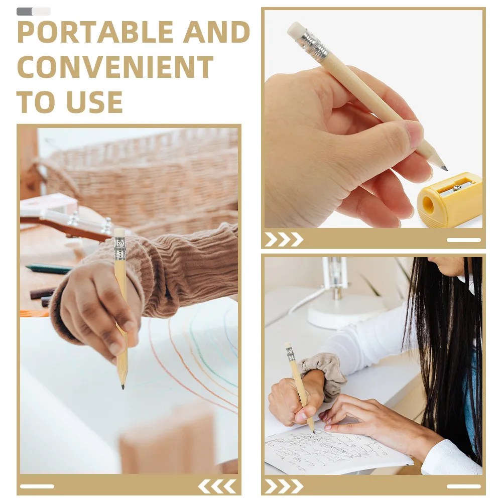 100Pcs Wood Pencils Natural Color Portable Writing Sketching Drawing Pencils Bulk Lightweight Smooth Handheld Office and Art
