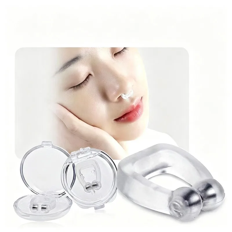 10Pcs Unisex Magnetic Nose Clip Set Lightweight Portable Comfort Fit Easy Wear Individual Storage Box for Home Use H5913