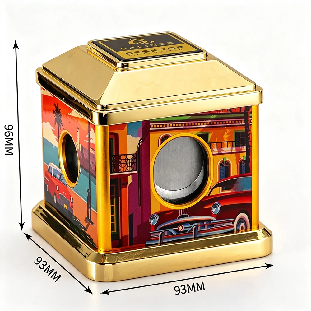 GALINER Cigar Cutter Metal Home High-end 4-Sided Pattern Cutting Tool For Cigar Smoking With Gift Box