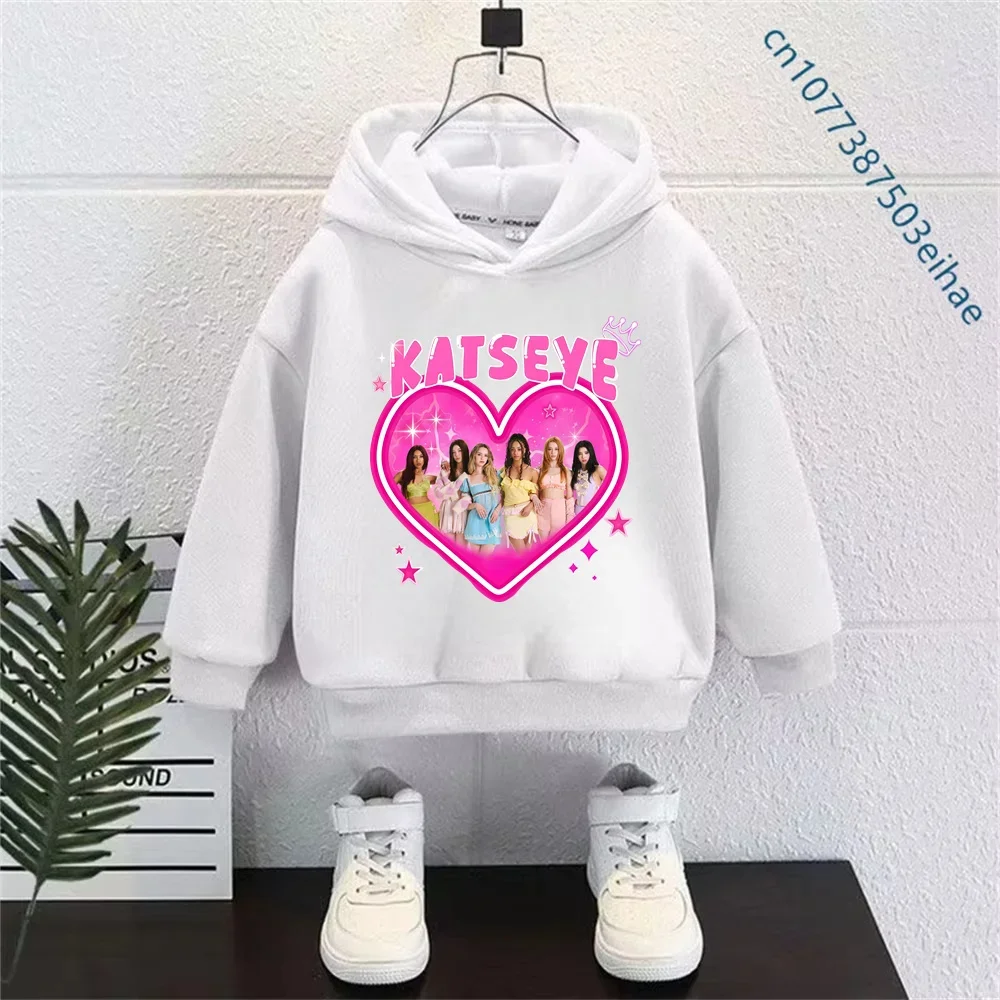 Holiday Gift Choice KATSEYE Kpop Children's Clothing Hoodies, Boy Girls Kids Casual Hooded Pullover Sweatshirt Outfits