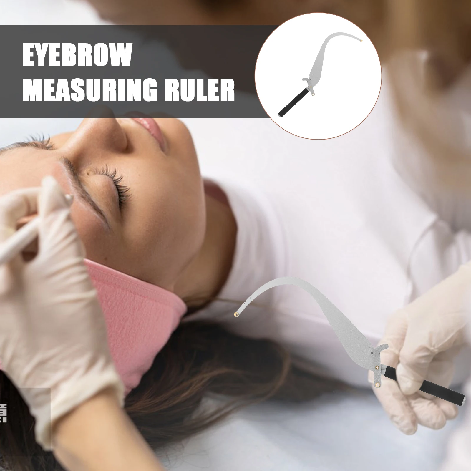 

1 set Ruler Tool Metal Measuring Guide For Perfect Eyebrow Shaping Home Salon Makeup Tattooing Stencil Eyebrow Positioning Ruler