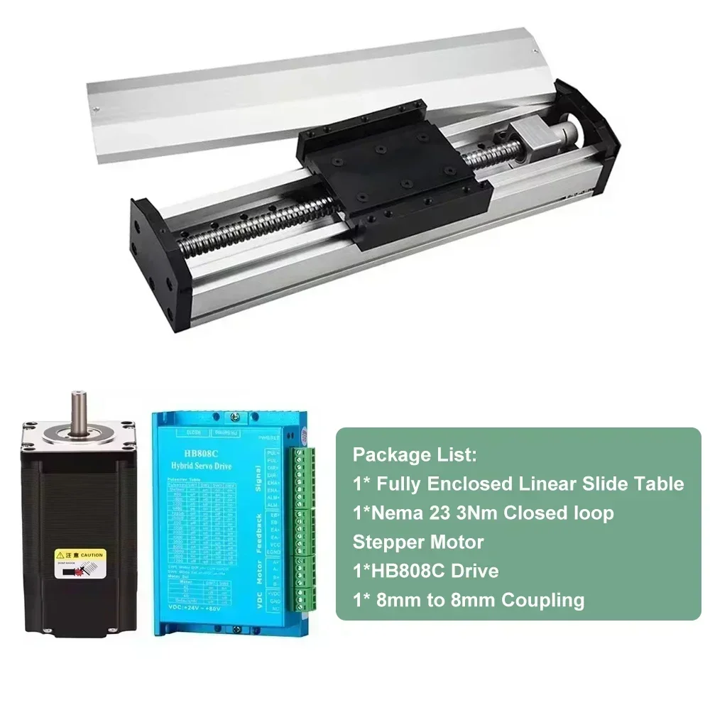 YUN DUAN Linear Guide Motor Drive Set 90mm Ball Screw 8
