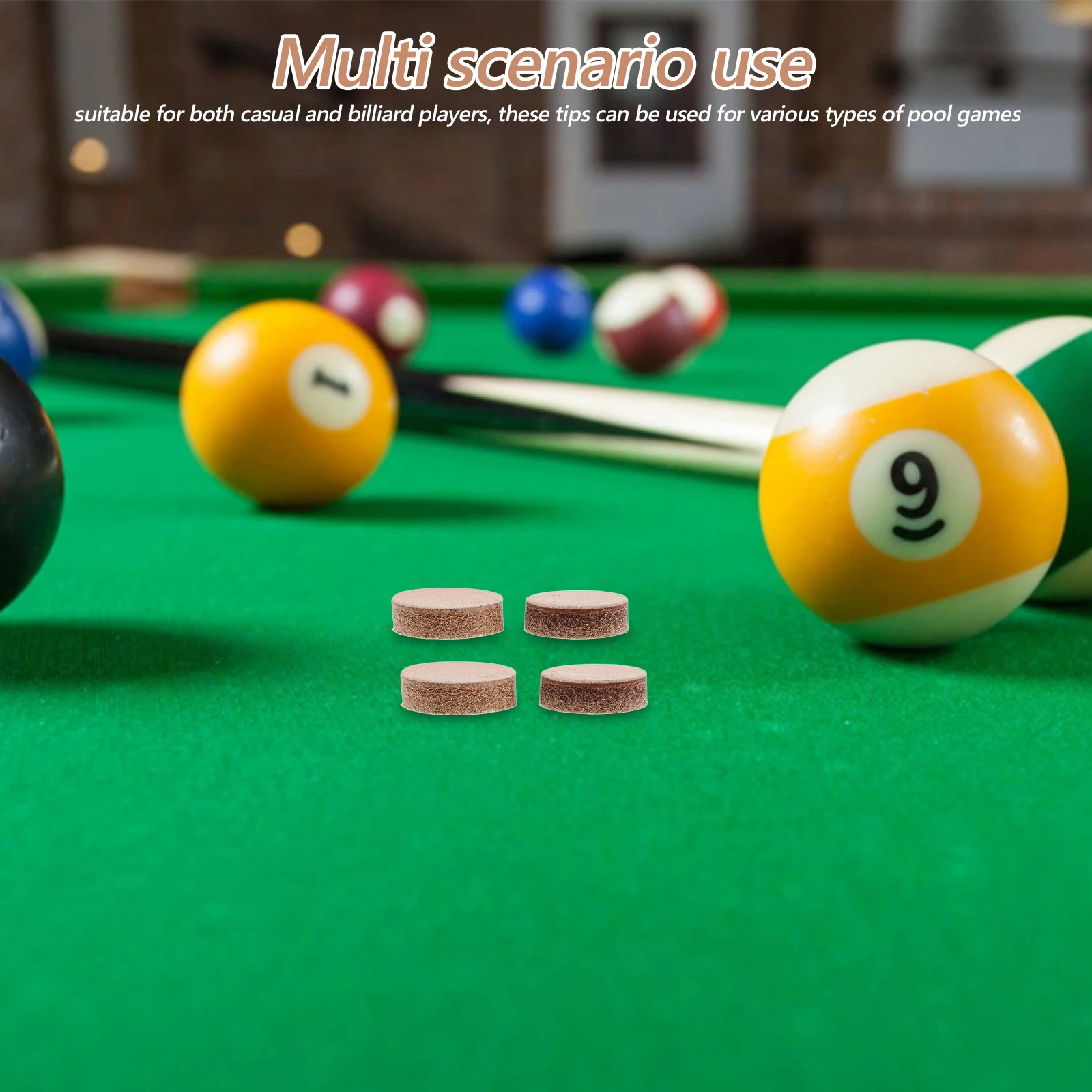 

10pcs Cue Tips Billiard Stick Replacement Kit Durable PU Lightweight Snooker Cue Tip Repair Kit Accessories Snooker
