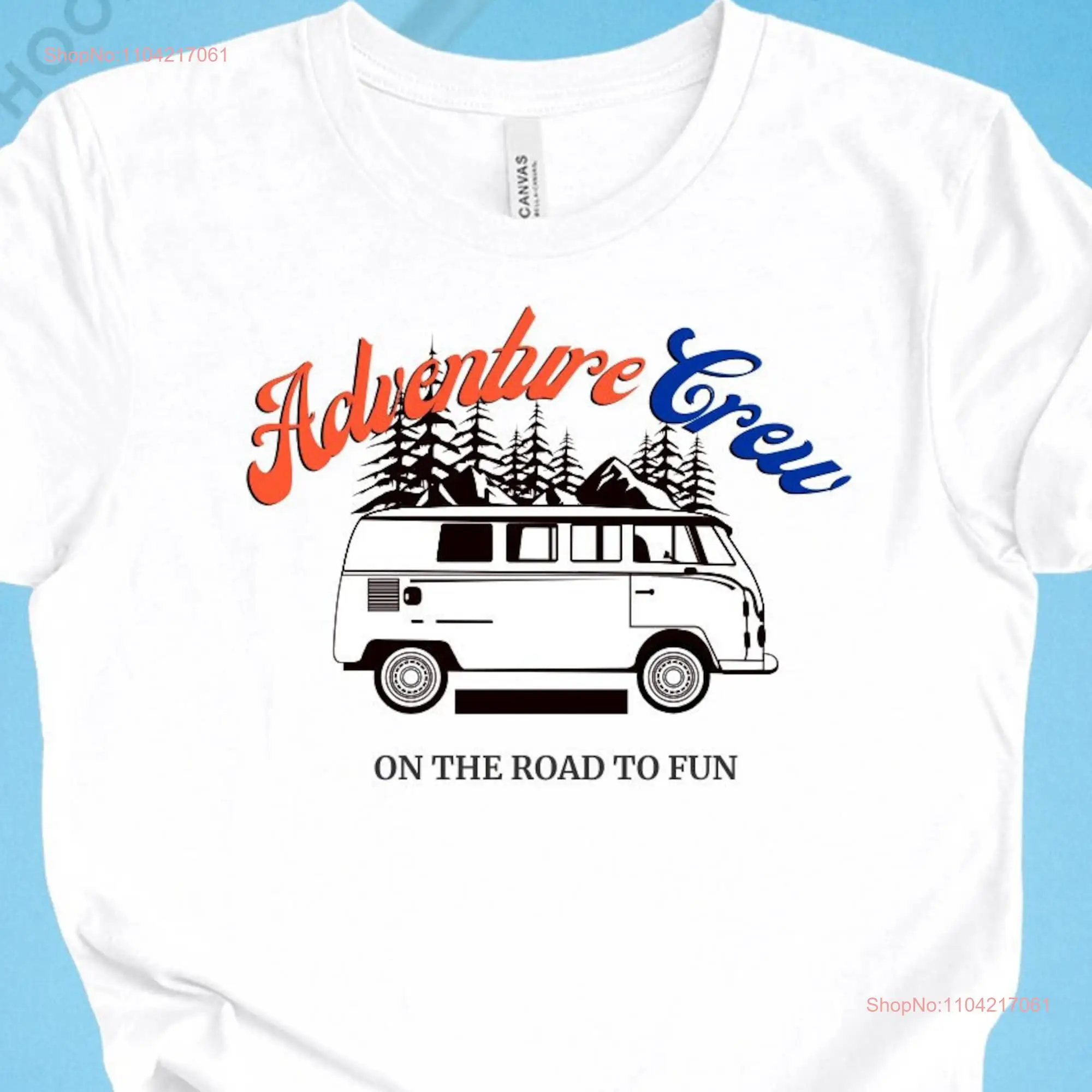 Adventure Crew T Shirt Vibrant Travel Bus Exciting Journey Top Unique Vacation Apparel Camping Fun Road Trip