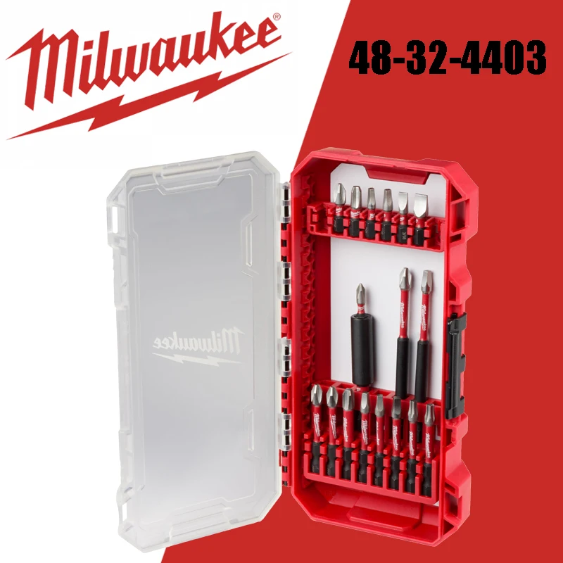 caixa selada portatil carpintaria broca buraco acessorios da ferramenta eletrica driver bit grupo milwaukee 48324403 18pk 01