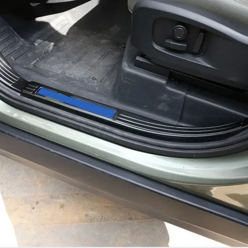 

metyoucar For Land Rover Defender 90 110 20-25 Stainless Steel Silver Car Door Sill Protect Plate Trim Interior Car Accessories