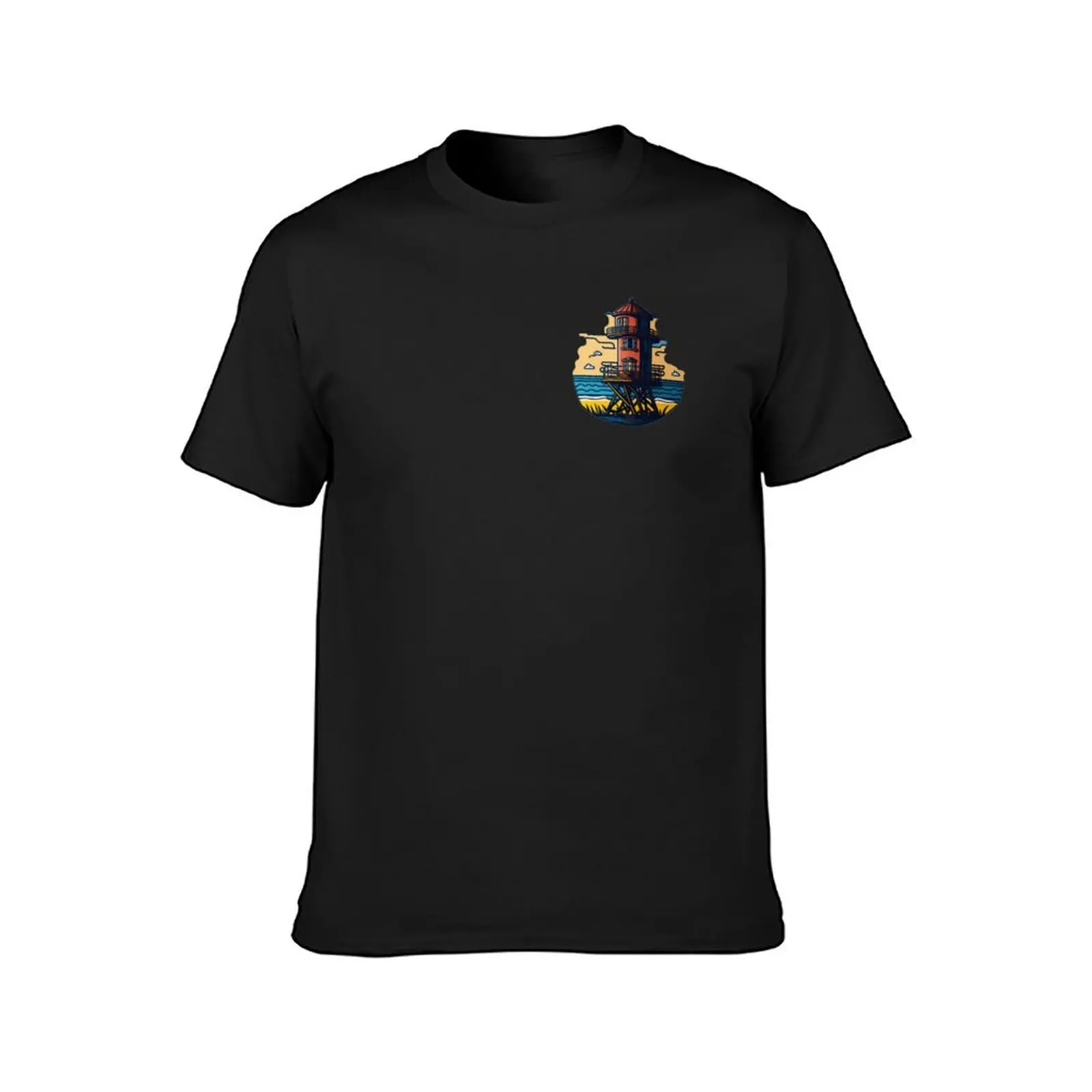 Coastal Sentry Lighthouse T-Shirt plain anime clothes mens graphic t-shirts pack