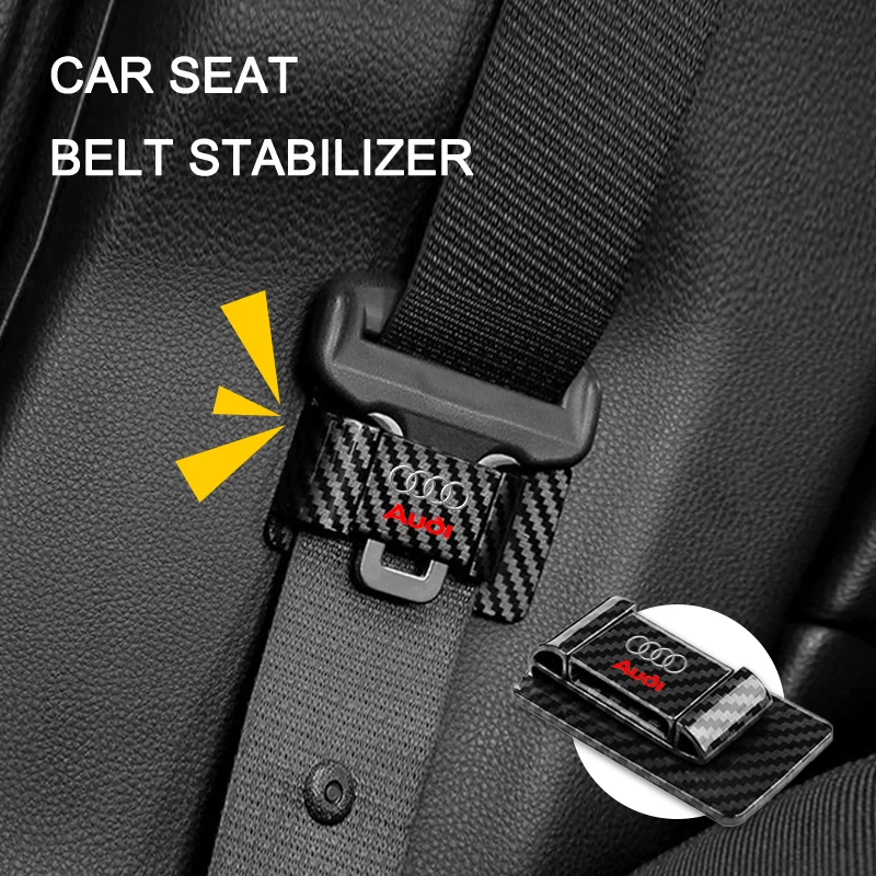 Car Safety Belt Limit Fixed Buckle Spacing Adjust SeatBelt Non-slip Buckle For Audi RS A1 A3 A4 B7 B8 A5 A6 A7 A8 Q3 Q5 Q7 Q8 TT view 2