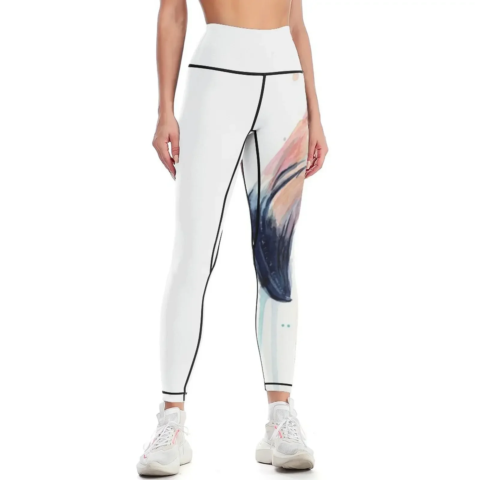 

Flamingo Art Watercolor Leggings Women's trousers exercise clothing for harem pants gym clothing Womens Leggings