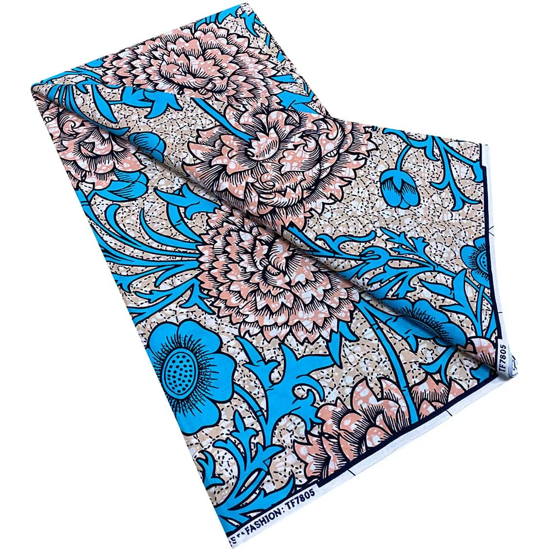 Indumenti etnici Tessuto elegante in cotone 100% Tessuto resistente alla cera con cera con stampa africana