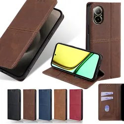 Popular Leather Flip Case Magnetic Book Cases for Realme C67 C65 C63 C61 C55 C53 C51 C25Y C21Y Fall Prevention Protective Cover