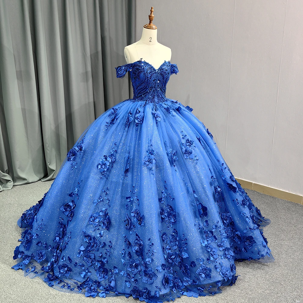 Jancember-Robe de Quinceanera pour Femme, Tenue de Soirée Formelle, avec Perles et Fleurs, Manches Cape, Bal en Cœur, Éducative, DY9963