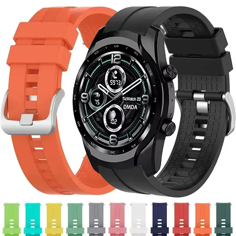 

Silicone Bracelet For TicWatch Pro 3 Ultra Strap E3 E2 S2Pro X GTW 2021 Correa Smartwatch Accessories 22mm Soort Watch Band