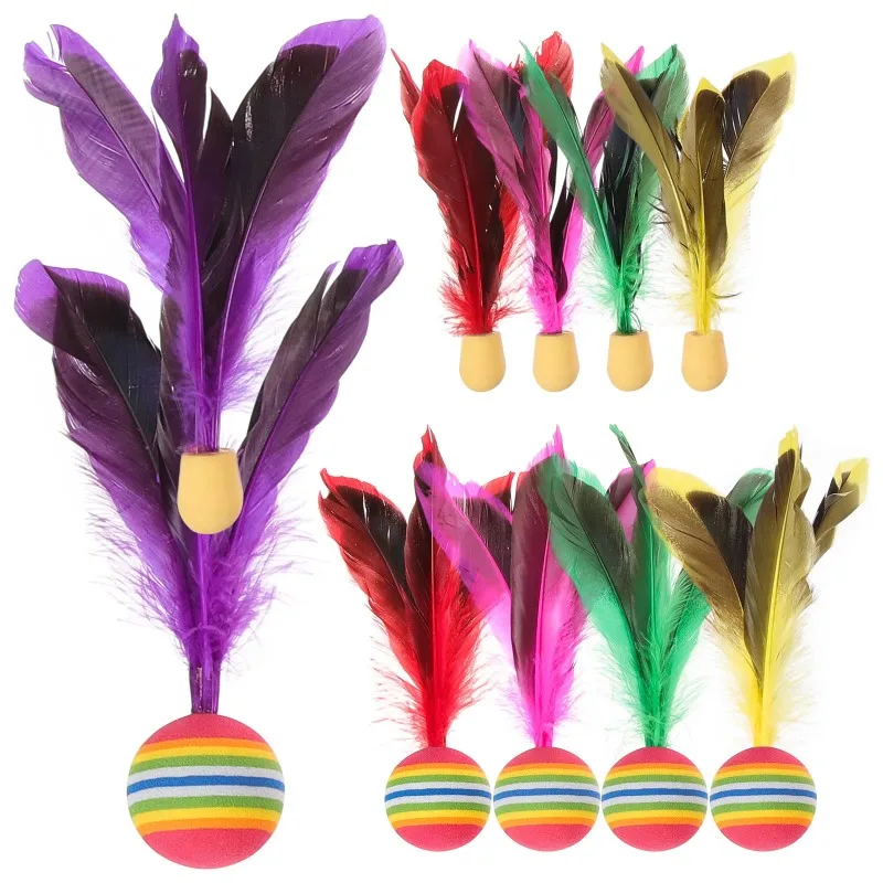 10Pcs High Elastic Badminton Shuttlecocks Colorful Wear-Resistant Outdoor Courtyard Practicing Sport Interactive Plaything