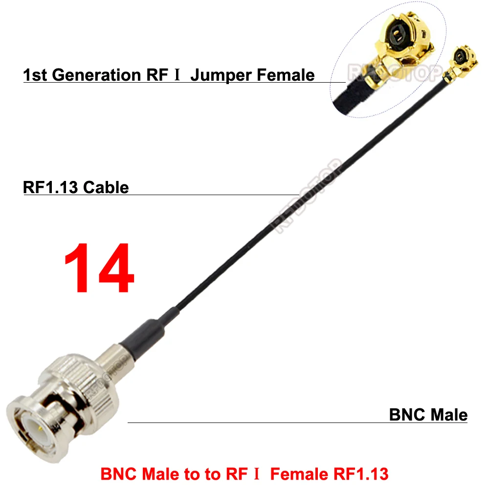 Wifi Antenne RF Jumper Q9 BNC Connector naar u.FL IPX1 MHF4 Vrouwelijke 1e/4e Generatie Φ1.13/Φ1.37/RG178 RF Kabel Pigtail IPX-BNC