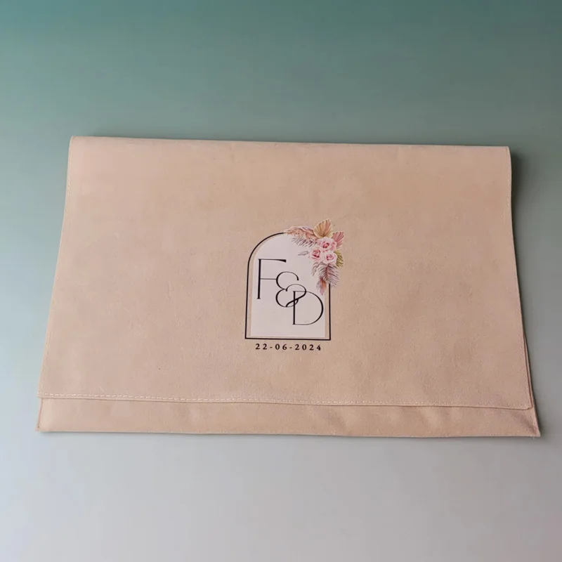 Velvet Envelope Gift Bags customized jewelry packaging bag with logo bracelet ring necklace earring storage pouch suede