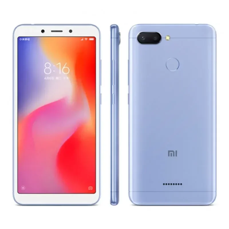 Xiaomi Redmi 6 Smartphone Googleplay Android Cellphone 4GB 64GB Face Unlocking 3GB 32GB used phone