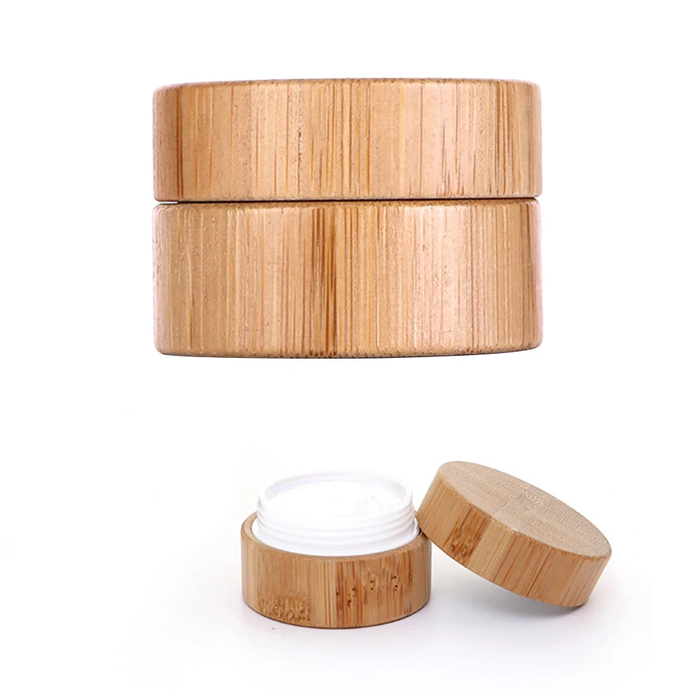 

Moisturizer Bamboo Cream Bottle Travel Size Lotion Containers Condiment Makeup Pots for