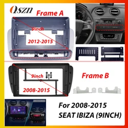9''Car Radio Fascias Frame For Seat Ibiza 6j 2009 2010 2011 2012 2013 2014 2015 Stereo Panel Dashboard Installation Trim GPS DVD