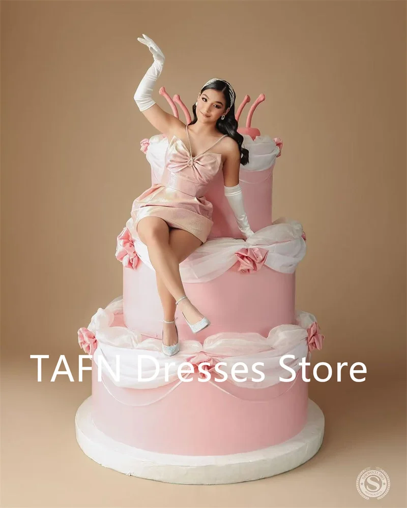 TAFN Mini Short Party Prom Dresses Birthday Cute Lovely Evening Gowns Birthday Formal Dress Sweet Photo shoot Customzied