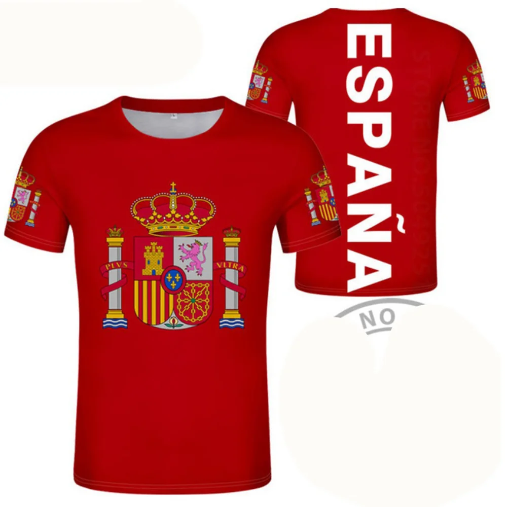 Spain Football Jersey 3D Proud of Spanish Emblem Graphic T Shirt for Men Clothing Espana Soccer Club T-shirt Man Gym Sports Tops view 5