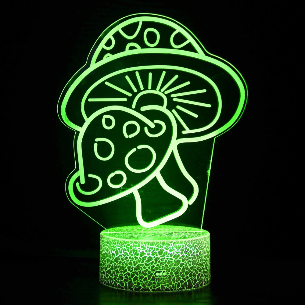 Nighdn Mushroom Lamp LED Night Light 7 Colors Changing Optical Illusion Touch Table Desk Lamp Birthdaty Gifts forBoys Girls