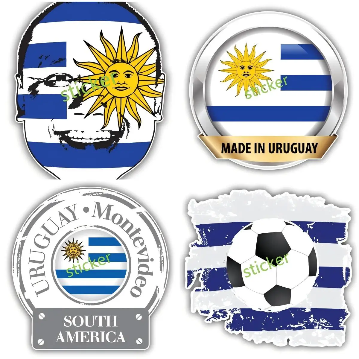 

Uruguay Flag Personality Creative decals Window Truck Camper Guitar Car Body Refrigerator Wall