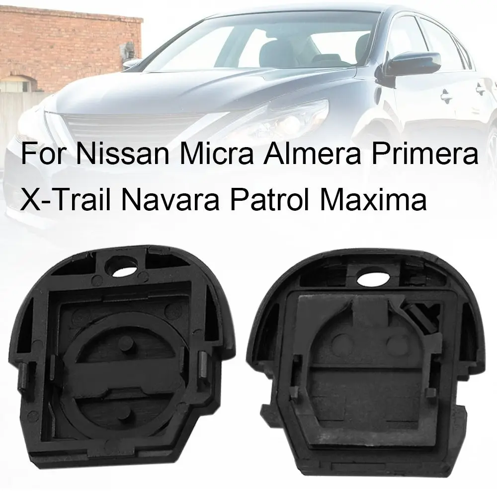 Funda de repuesto para llave remota de coche, carcasa negra de 2 botones para Nissan Micra Almera Primera x-trail Navara Patrol Maxima