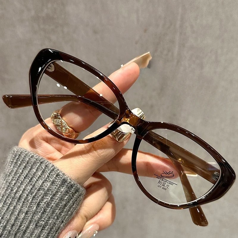 Korean version of cat eye fashion anti blue light glasses ladies shopping decorative glasses