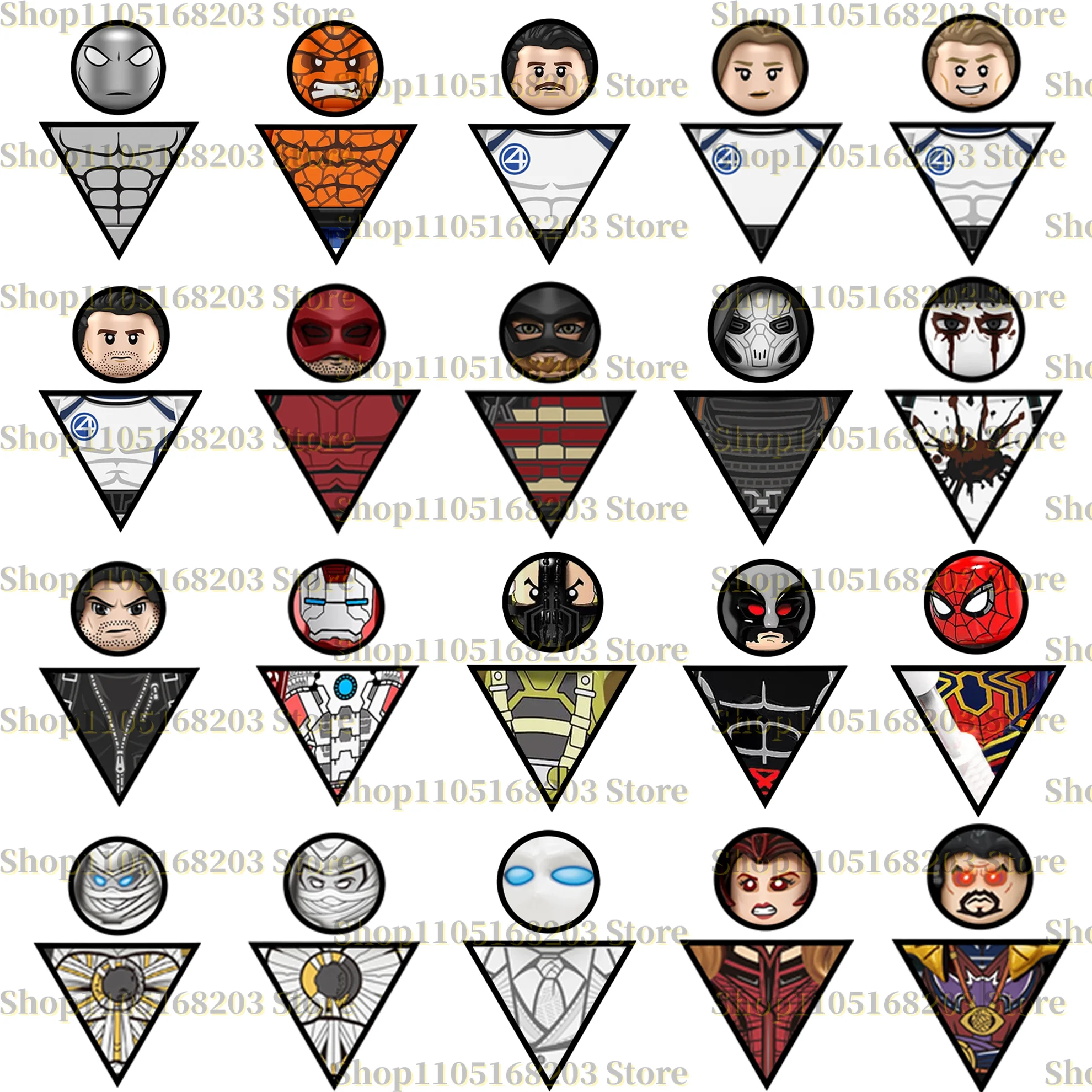 Popular movie-themed building block figures, villain heroes, super heroes, assembling building blocks, action figures, toy gifts