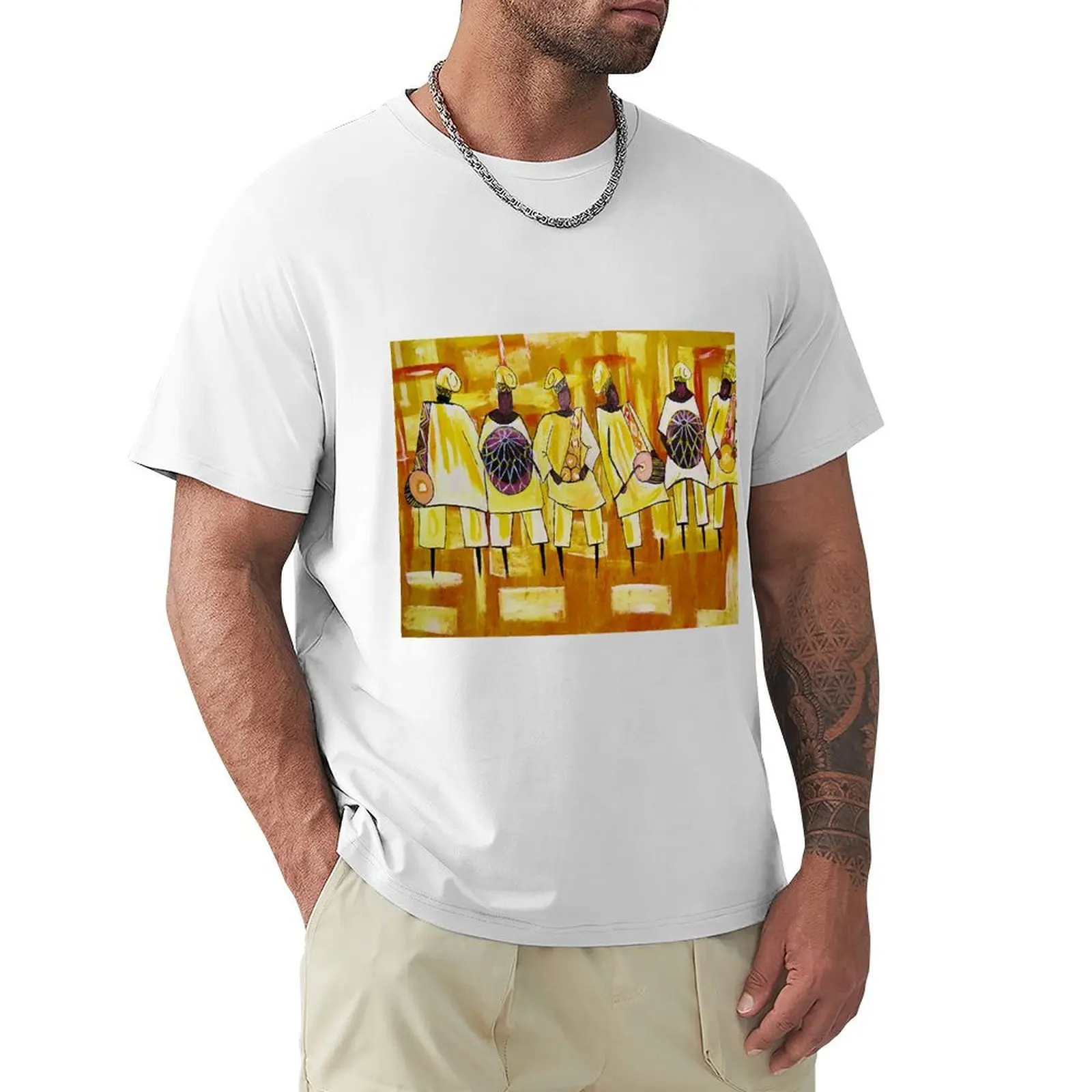 

Yoruba Drumming Culture from Nigeria T-Shirt blanks Short sleeve tee hippie clothes t shirts for men