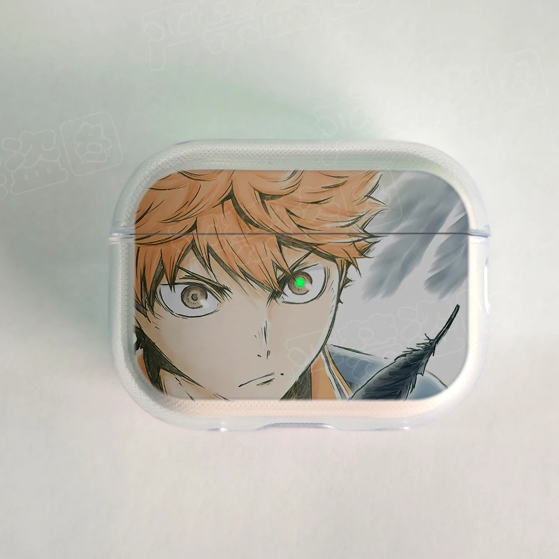 

Cute Japan Anime Oya Haikyuu Love Volleyball Earphone Case For AirPods 12 3 Pro Clear silicone wireless Bluetooth headphone case