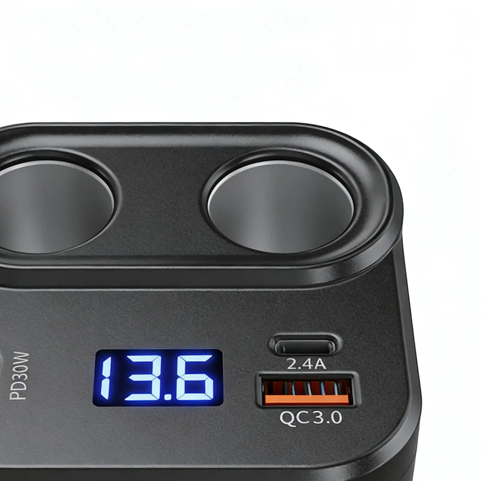 60W Fast Car Charger Anti-Slip Charging Plug-and-Play Adjustable Cable 2 Port Car Fast Charger For Battery Men Women Cell Phone