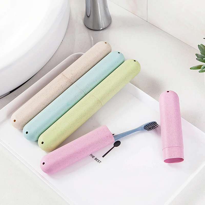 Travel Toothbrush Case Bathroom Supplies Portable Toothbrush Storage Box Outdoor Camping Accessories Dust-Proof Organizer