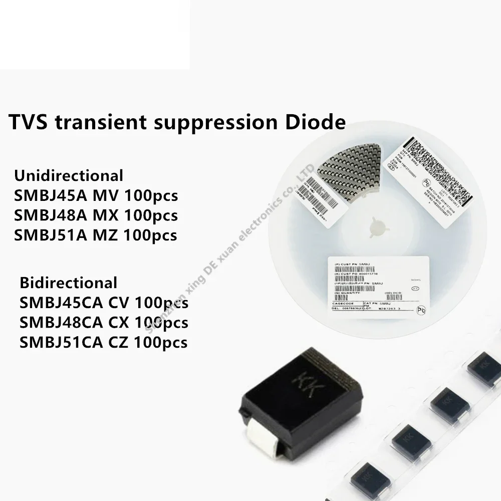 SMBJ45A SMBJ45CA SMBJ48A SMBJ48CA SMBJ51A SMBJ51CA  SMBJ TVS transient suppression diode single/bidirectional