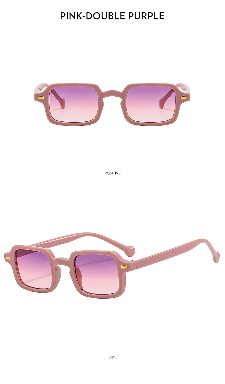 8 Teile/satz Luxuriöse Rechteck Sonnenbrille Frauen Oval Vintage Quadrat Sonnenbrille Männer Shades Weibliche Brillen Anti-glare Gläser – Detail 16
