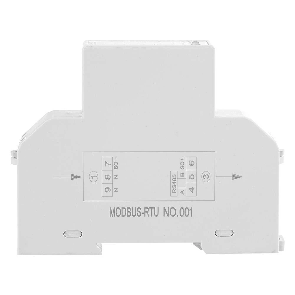 5-100A 220V Energy Meter Single Phase RS485 MODBUS โปรโตคอลจอแสดงผล LCD Backlit Din Rail วัตต์เมตร Energy Meter