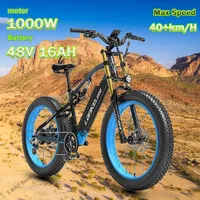 Electric Bike LANKELEISI RV700 1000W 48V 16AH Motor 26inch 7speed E-bike Mountain Snow Fat Tire Off Road Adult Electric Bicycle