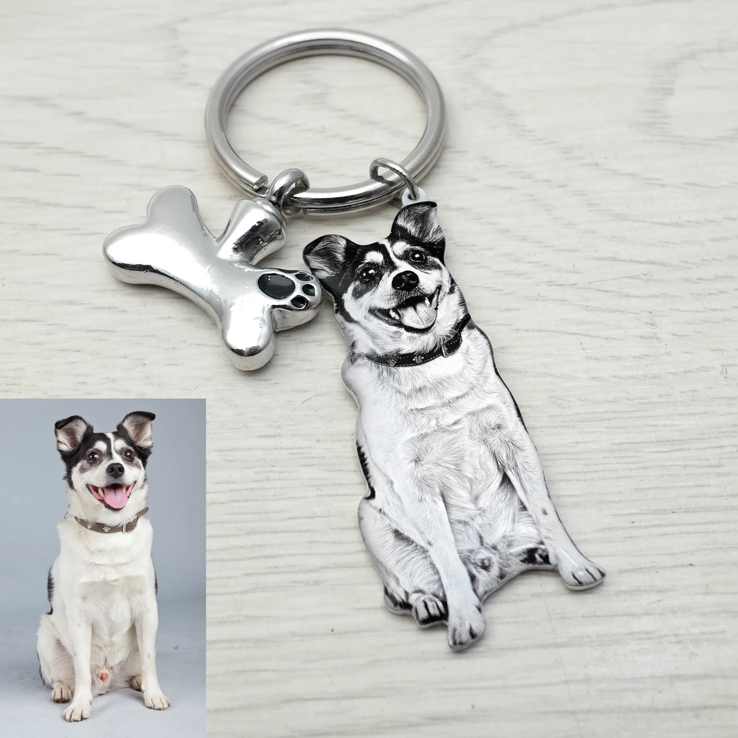 Portachiavi personalizzato Urna per cremazione Portachiavi Gioielli per ceneri di animali domestici Portachiavi personalizzati Regalo per la perdita di animali Regalo commemorativo per animali domestici